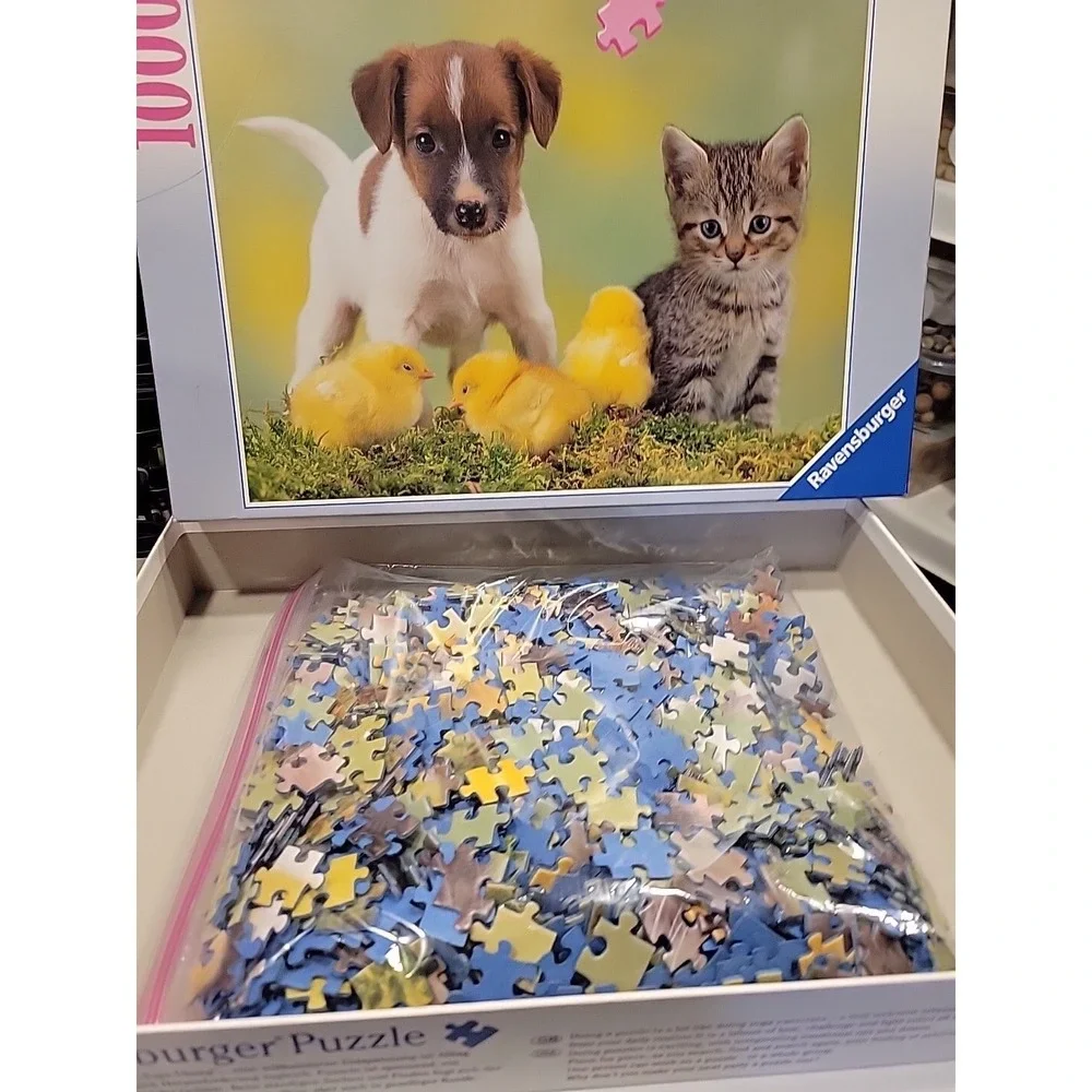 Ravensburger  Puppy ‎ Kitten Chicks 1000 Piece Jigsaw Puzzle
